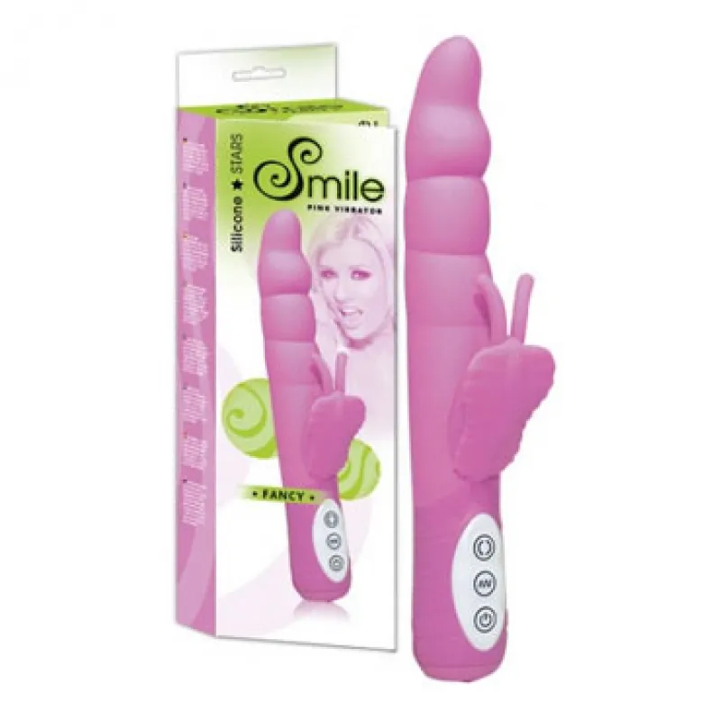 Изображение  Smile Вибратор со стимуляцией клитора Fancy розовый