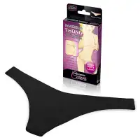 Изображение  Невидимые трусики стринги черные Hollywood Curves SM