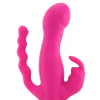Изображение California Exotic Novelties, США Насадка к трусикам 10-Function Love Rider Triple Riders Pink