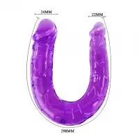 Фото PipeDream, США Двухголовый фаллоимитатор Lucky Lady Dual Stimulator фиолетовый