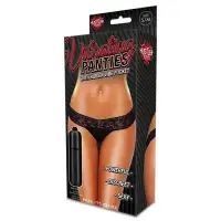 Фото  Трусики-тонг с вибрацией черные S/M