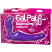 Фото  Вибратор-страпон Gal Pal фиолетовый