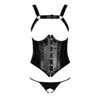 Фото Obsessive, Польша Черный корсет с трусиками Darksy S/M