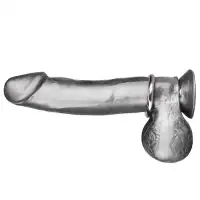 Фото  Стальное эрекционное кольцо 4,5 см Steel Cock Ring