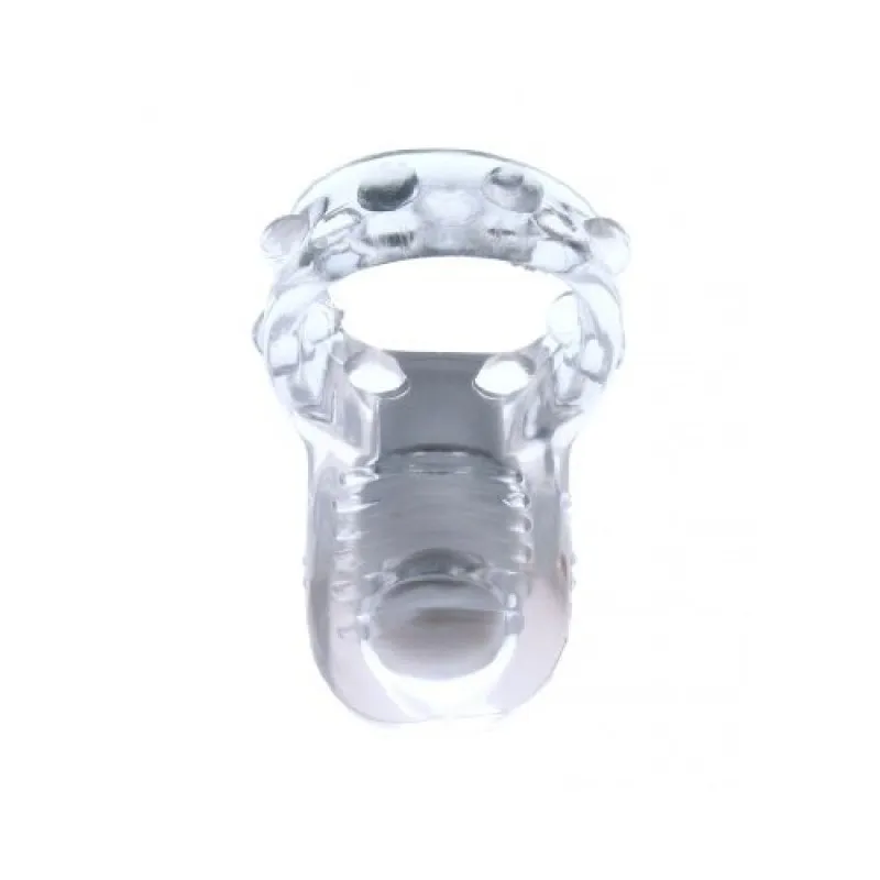 Фото  Белое кольцо с вибрацией на палец