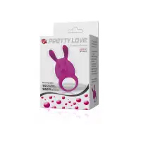 Фото Pretty Love, Китай Эрекционное виброкольцо Pretty Love Naughty Bunny