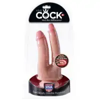 Фото PipeDream, США Двойной фаллоимитатор с присоской King Cock Plus Dual Density Double Penetrator
