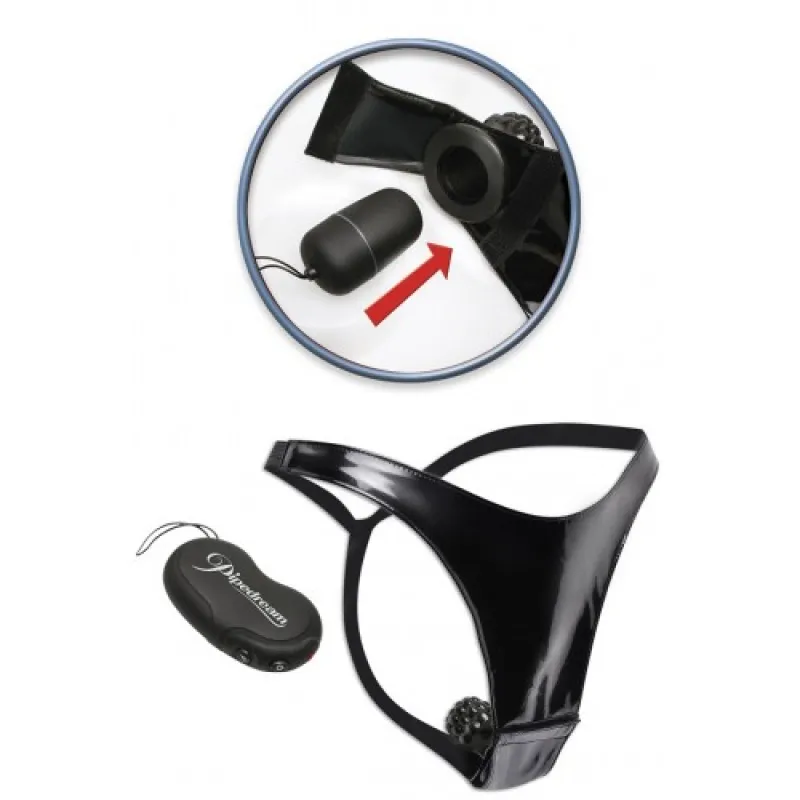 Изображение PipeDream, США Вибротрусики с дистанционным управлением 10 функций вибрации Control Fantasy Panty Black