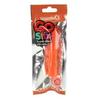 Фото  Тонкий карманный вибратор Go Stix мандариновый