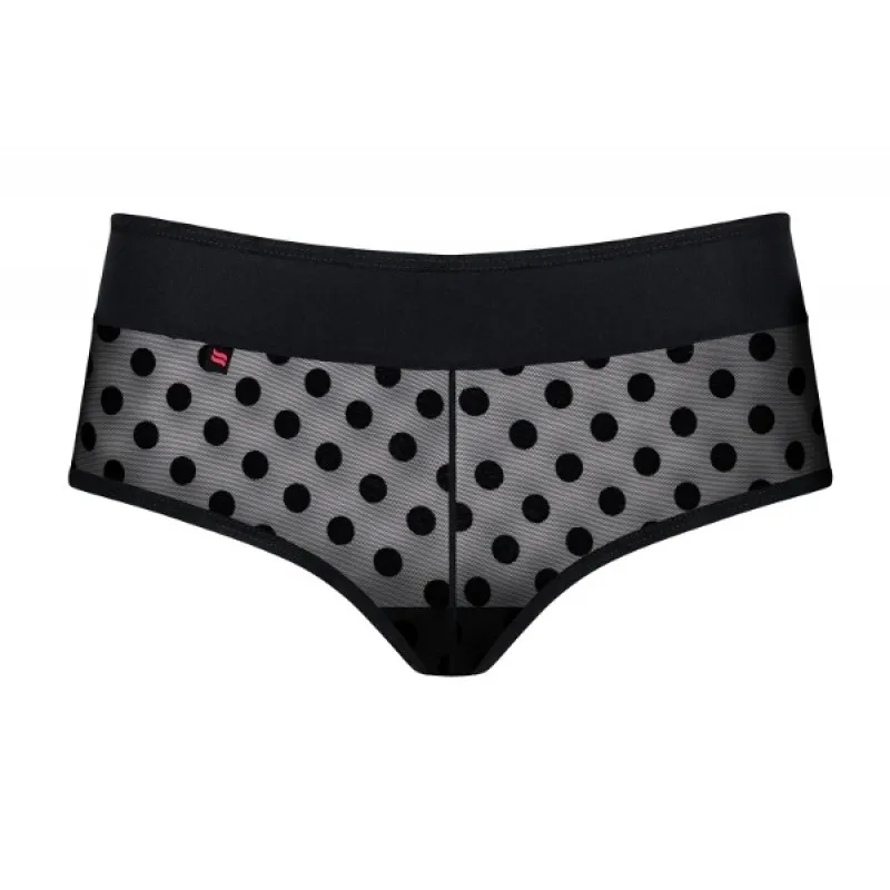 Изображение Obsessive, Польша Черные трусики-шорты Dotina L/XL