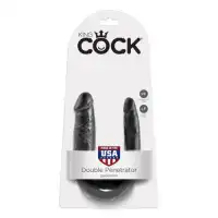 Изображение PipeDream, США Двойной фаллос King Cock U-Shaped Small Double Trouble Black