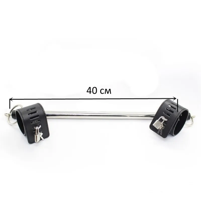 Изображение HSY, Китай Бондажная распорка с чёрными наручниками