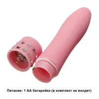 Фото  Вибратор со стразами розовый Diamond Princess