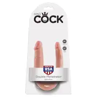 Фото PipeDream, США Двойной фаллос King Cock U-Shaped Small Double Trouble Flesh