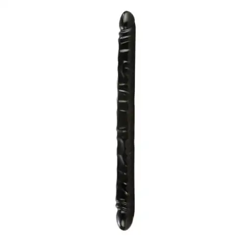 Изображение  Большой черный двухголовый фаллоимитатор Slim Jim Duo
