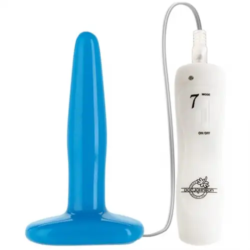 Изображение Doc Johnson, США Анальная пробка Glo Vibrating Slim blue