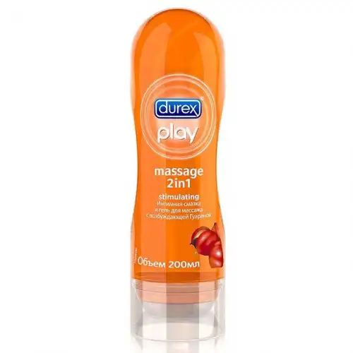 Фото Durex, Китай Стимулирующий гель-лубрикант Durex 2 в 1 Play Massage с гуараной 200 мл