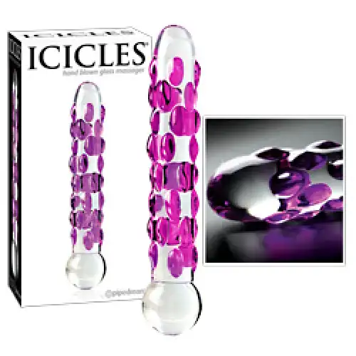Изображение  Фаллоимитатор стеклянный Icicles No.7