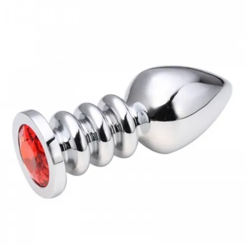Изображение HSY, Китай Анальная пробка Silver Relief Ruby L