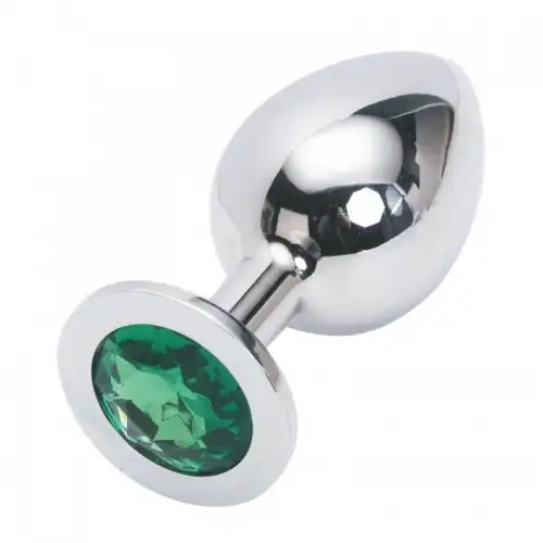 Изображение HSY, Китай Большая анальная пробка Anal Jewelry Plug Silver Green L