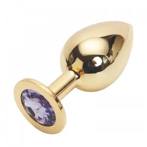 Фото HSY, Китай Большая золотистая пробка со стразом Gold Purple L