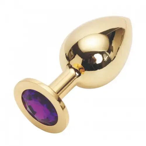 Изображение HSY, Китай Большая золотистая пробка со стразом Gold Violet L