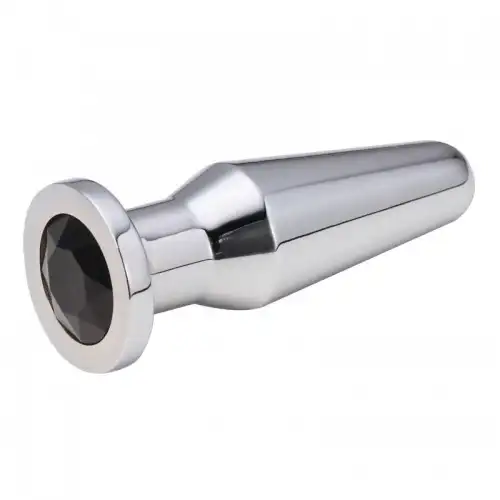 Изображение HSY, Китай Конусная пробка с кристаллом Anal Plug Silver Black L