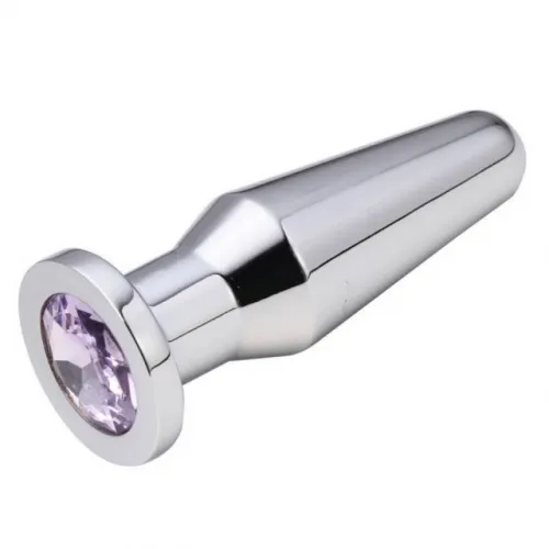 Изображение HSY, Китай Конусная пробка с кристаллом Anal Plug Silver Purple L