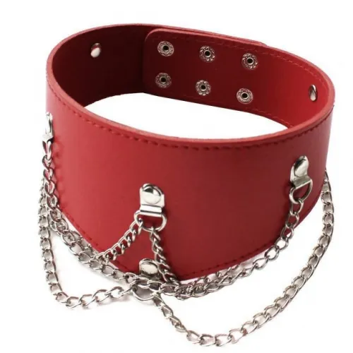 Фото HSY, Китай Красный ошейник с цепочками