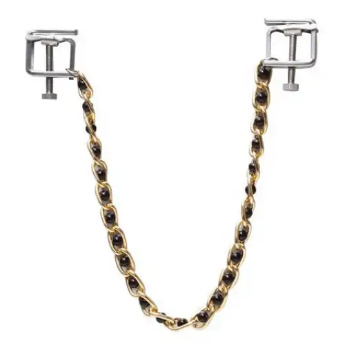 Фото HSY, Китай Квадратные зажимы с цепочкой Gold and Black