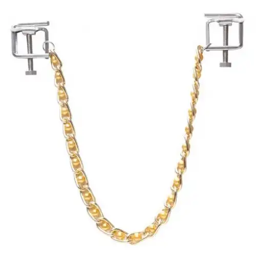 Фото HSY, Китай Квадратные зажимы с цепочкой Gold and Flesh