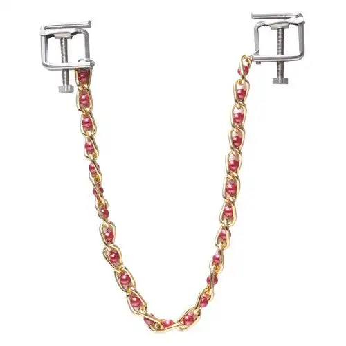 Фото HSY, Китай Квадратные зажимы с цепочкой Gold and Pink