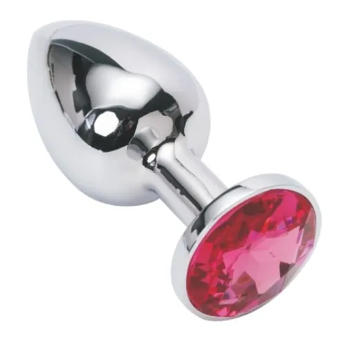 Фото HSY, Китай Мини-плаг из стали с кристаллом Silver Fuchsia