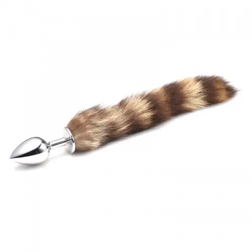 Фото KISSEXPO Анальная пробка с хвостиком Anal Plug Tail Silver L