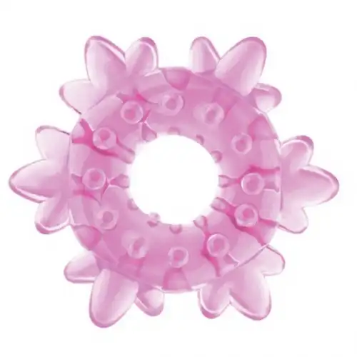 Изображение  Кольцо эрекционное Ice Flower розовое