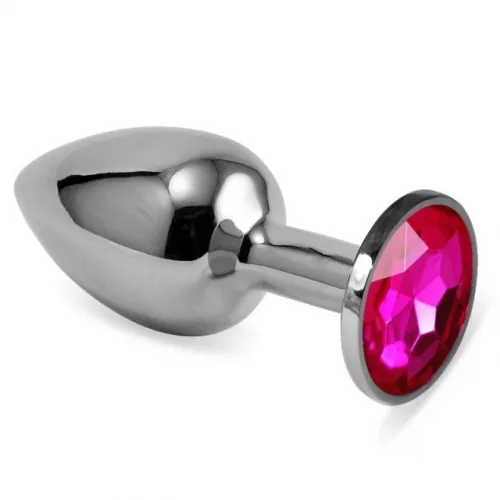 Фото Lovetoy, Китай Анальная пробка из стали с кристаллом цвета фуксии Fuchsia Rosebud Classic S