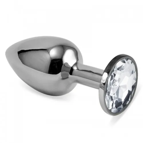Изображение Lovetoy, Китай Анальная пробка из стали с прозрачным кристаллом Clear Rosebud Classic S
