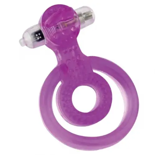 Фото Lovetoy, Китай Виброкольцо фиолетовое Dual Rings Vibe-Tongue Style