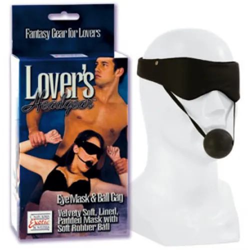 Фото  Маска с кляпом Lover s Headgear black