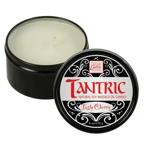 Изображение  Массажная свеча с феромонами аромат вишни Tantric Tasty Cherry 170 гр.