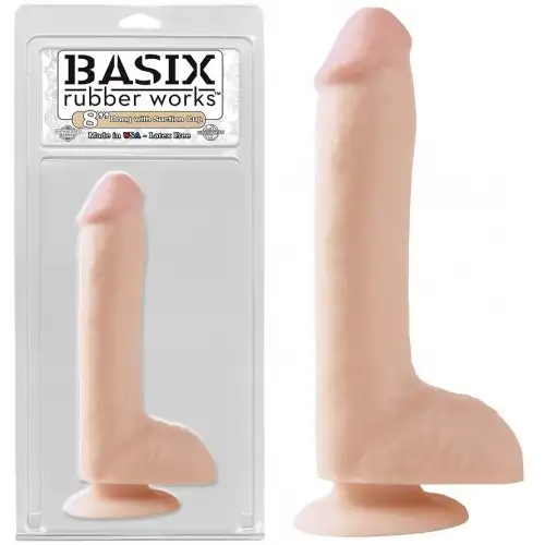 Фото PipeDream, США Фаллоимитатор с мошонкой на присоске Basix Rubber 8 in Flesh