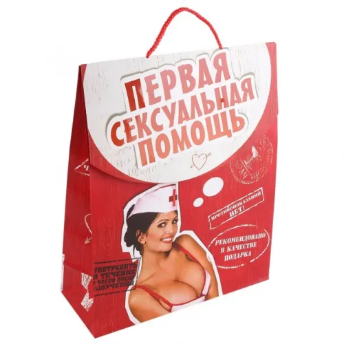 Фото  Подарочный пакет-конверт Первая сексуальная помощь ML