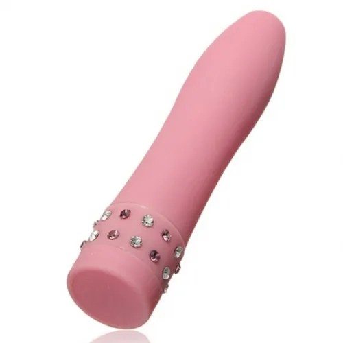 Фото  Вибратор со стразами розовый Diamond Princess