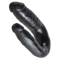 Изображение PipeDream, США Двойной фаллос King Cock U-Shaped Small Double Trouble Black