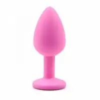 Изображение KISSEXPO Розовая силиконовая пробка с голубым кристаллом S