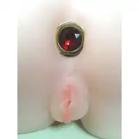 Фото Lovetoy, Китай Анальное украшение Golden Plug Large рубиновый