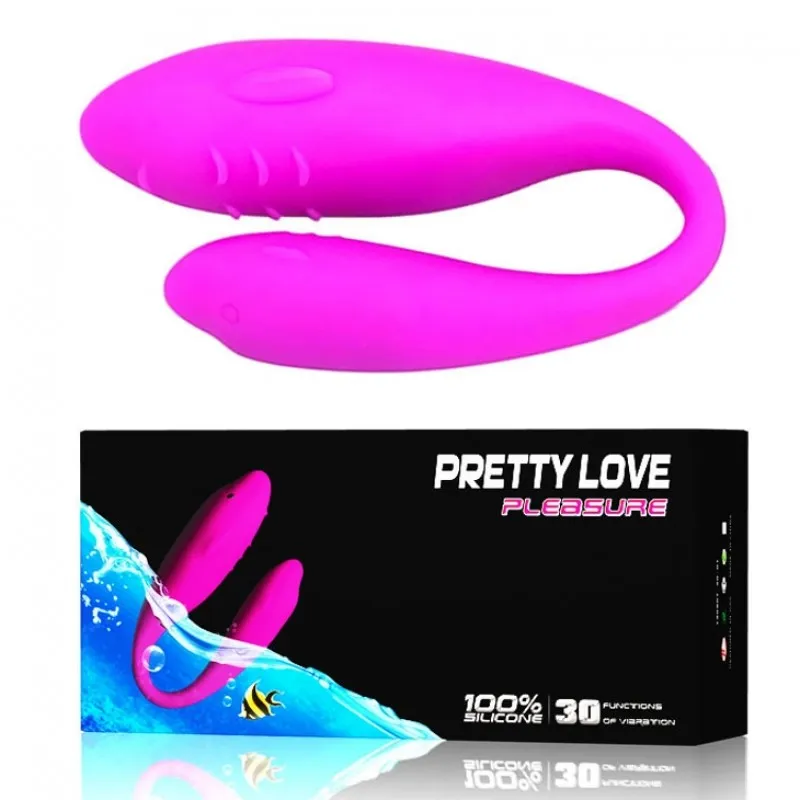 Фото We-Vibe, Канада Вибратор для двоих Pleasure Double Dolphin перезаряжаемый (We-vibe 2)