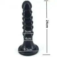 Фото Qianal sex toys, Китай Фаллоимитатор пирамида с присоской черного цвета
