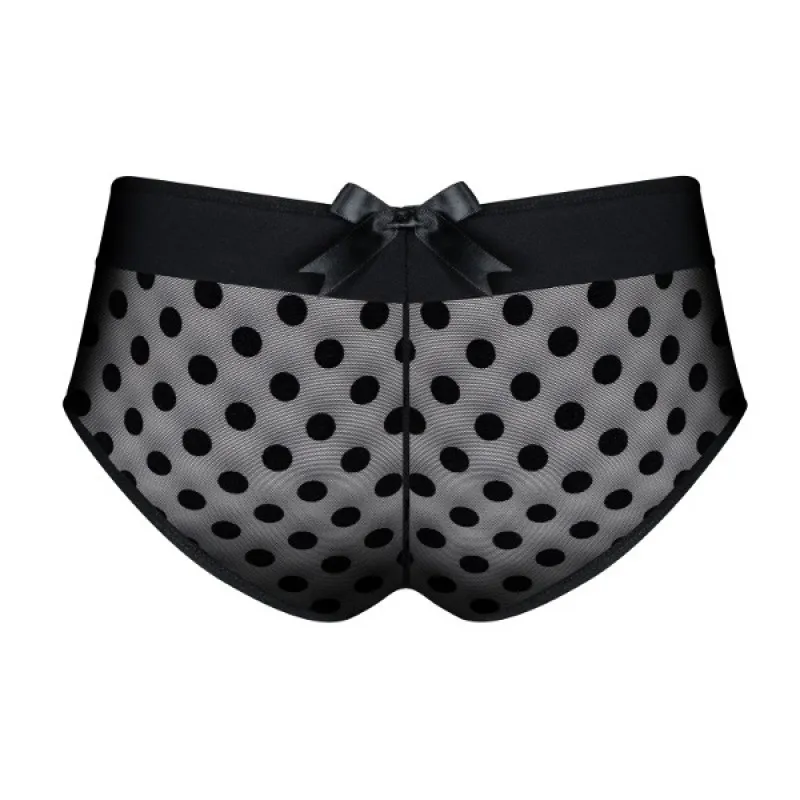 Изображение Obsessive, Польша Черные трусики-шорты Dotina L/XL