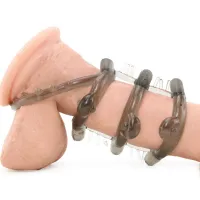 Изображение  Серая утяжка для мошонки и пениса Ninja